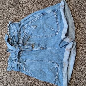 Zara Paper Bag High Waist Belted Women Shorts Size 4